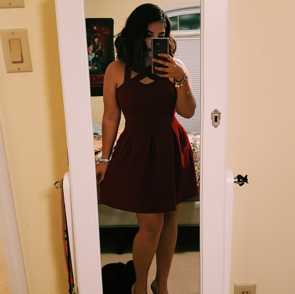 Red formal dress